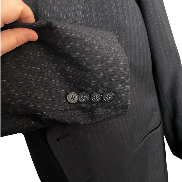 Sold!!!!!Neiman Marcus Navy Blue Pin Striped Blazer - Picture 7 of 14